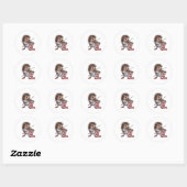 Sticker Rond fight and touch (Feuille)