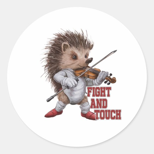 Sticker Rond fight and touch (Devant)