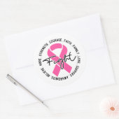 Sticker Rond Fight Breast Cancer Awareness (Enveloppe)