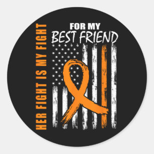Sticker Rond Fight Is My Fight Best Friend Leukemia Sensibilisa
