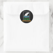 Sticker Rond Fight Voter Suppression - Election Design (Sac)