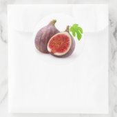 Sticker Rond Figues fraîches avec feuilles (Sac)