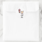 Sticker Rond Figure féminine Baker Tshirts et cadeaux (Sac)