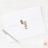 Sticker Rond Figure féminine Baker Tshirts et cadeaux (Enveloppe)