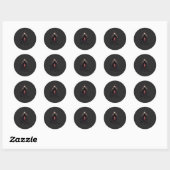 Sticker Rond Figure Occulte Art Sombre (Feuille)