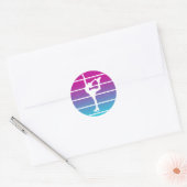 Sticker Rond Figure Patineuse (Enveloppe)