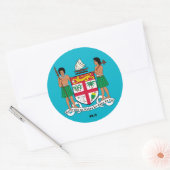 Sticker rond Fiji Crest (Enveloppe)