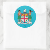 Sticker rond Fiji Crest (Sac)