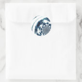 Sticker Rond Fil bleu filé (Sac)
