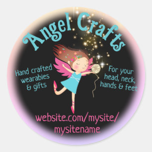 Sticker Rond Fil de fée Angel tricot crochet artisanat à l'espu