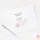 Sticker Rond Fil dentaire et conception des dents (Enveloppe)