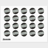 Sticker Rond Fil électrique - Fractal (Feuille)