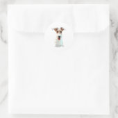 Sticker Rond Fil Fox Terrier Maman 2 (Sac)