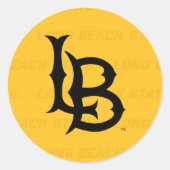 Sticker Rond Filigrane de Long Beach State (Devant)