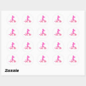 Sticker Rond fille (Feuille)