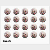 Sticker Rond fille à la soapbubble - la chanson de Sharon (Feuille)