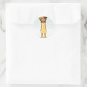 Sticker Rond Fille afro-américaine (Sac)
