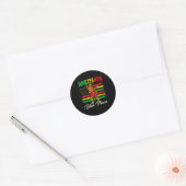 Sticker Rond Fille afro Juneteenth faisant le dab princesse noi (Enveloppe)