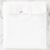 Sticker Rond Fille - Aller (Sac)