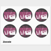 Sticker Rond Fille Anime Tokyo (Feuille)