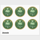 Sticker Rond Fille Anniversaire Saint Patrick's Day Merci (Feuille)