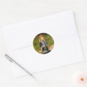 Sticker Rond Fille avec arrosage (Enveloppe)