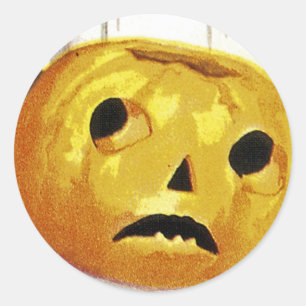 Sticker Rond Fille avec Jack o' Lantern