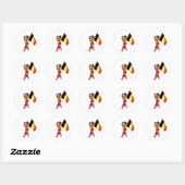 Sticker Rond Fille belge (Feuille)