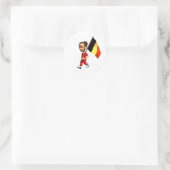 Sticker Rond Fille belge (Sac)