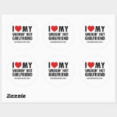 Sticker Rond fille_chaude (Feuille)