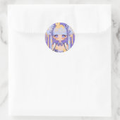 Sticker Rond Fille Chibi Kawaii Honey Drip (Sac)