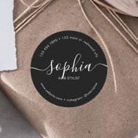 Fille d'affaires Calligraphie noir