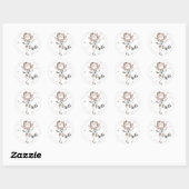 Sticker Rond Fille dansante (Feuille)