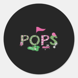 Sticker Rond Fille de 1er anniversaire de golf Ps Nk trou en un
