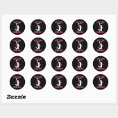 Sticker Rond Fille de basketball Femmes (Feuille)