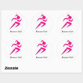 Sticker Rond Fille de coureur ! (Feuille)