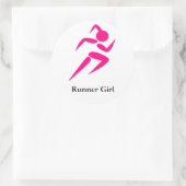 Sticker Rond Fille de coureur ! (Sac)