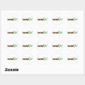Sticker Rond Fille de football (Feuille)