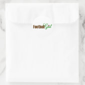 Sticker Rond Fille de football (Sac)