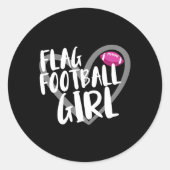 Sticker Rond Fille de football (Devant)
