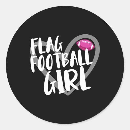 Sticker Rond Fille de football (Devant)