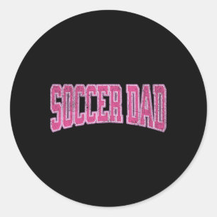 Sticker Rond Fille de football féminin Fière Maman de football