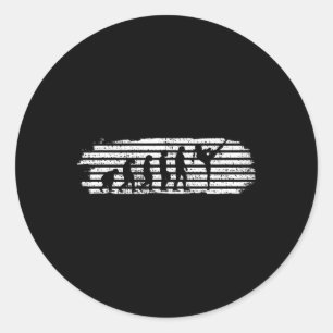 Sticker Rond Fille de kickboxing Évolution de kickboxeur drôle