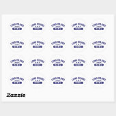 Sticker Rond Fille de Long Island (Feuille)