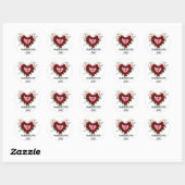 Sticker Rond Fille de Manchester Arrow Rose Wreath (Feuille)