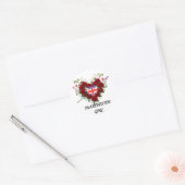 Sticker Rond Fille de Manchester Arrow Rose Wreath (Enveloppe)