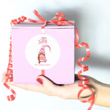 Fille de Noël rose Gnome avec cheveux tressés Joll