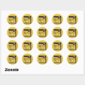 Sticker Rond Fille de rouleau (Feuille)