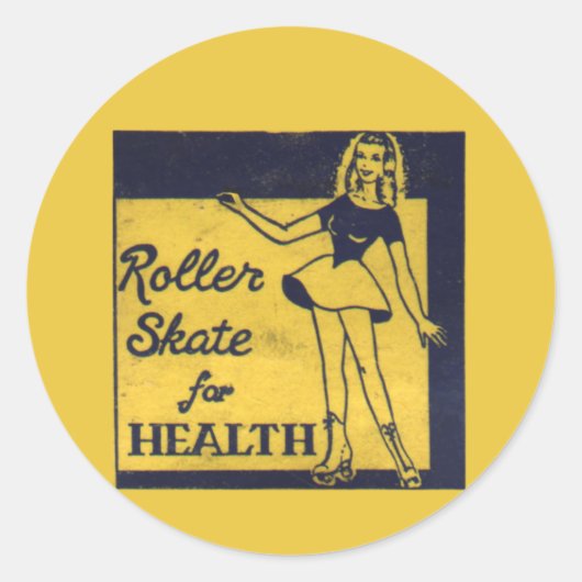 Sticker Rond Fille de rouleau (Devant)