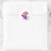 Sticker Rond Fille de snowboard (Sac)